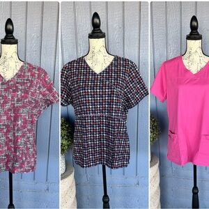 Women's Set of 3 Scrub
Tops Size Large